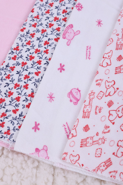 Baby Maa 6 Pieces Girls Mouth Wipes 100% Cotton Organic 00001