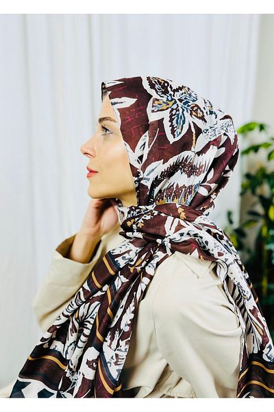 kubbe Soft Cotton Shawl - Premium Floral Zigzag Retro Pattern and Ethnic Aesthetic Style