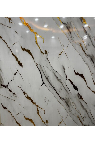 UKAB Kendinden Yapışkanlı Mermer Seramik Desenli Köpük PVC Duvar Paneli (30x60 cm 0,18 m ) Banyo Mutfak