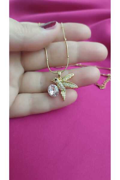 shop Çelik Kararma Yapmaz Kuş Figürlü Zirkon Taşlı Kolye