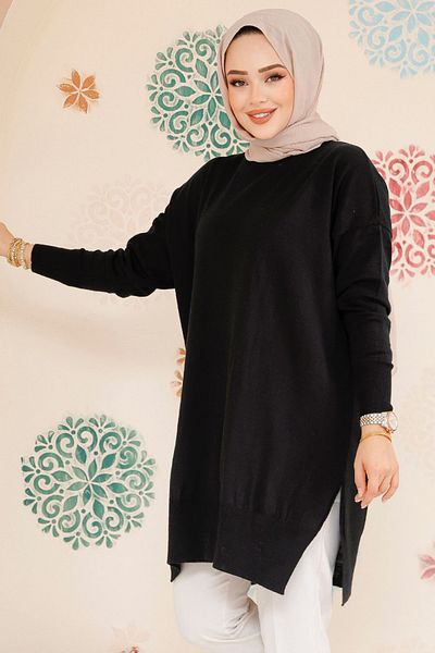 Neva Style Tunica negru hijab 17203s