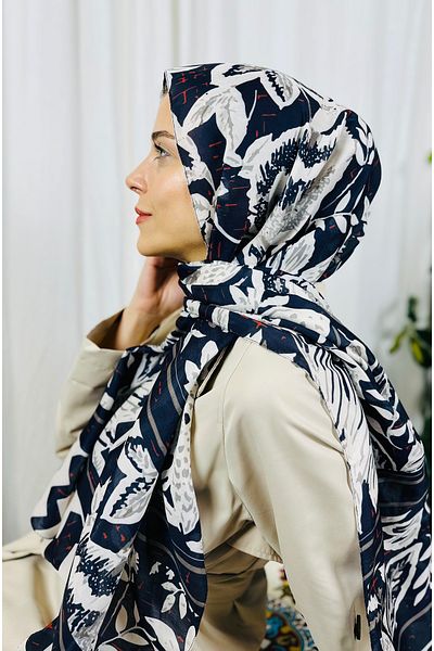 kubbe Soft Cotton Shawl - Stylish Style with Premium Floral Zigzag Retro Pattern, Ethnic Pattern