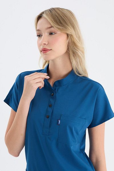 uçak iş giyim Albastru petrol PETRA Premium Fabric Single Top Doctor Nurse Jersey Top