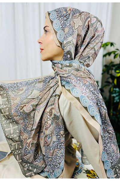 kubbe Zen Soft Cotton Shawl - Capture a Peaceful and Stylish Style with Retro Ethnic Pattern