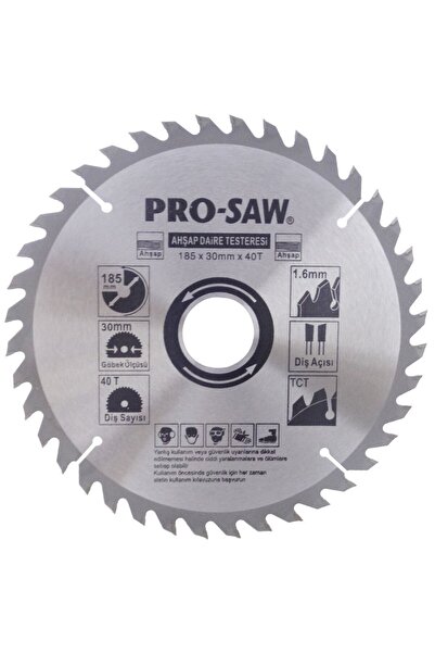 ProSaw Ps51218 Ahşap Daire Testere Bıçağı 185x30mm 40diş - Sunta