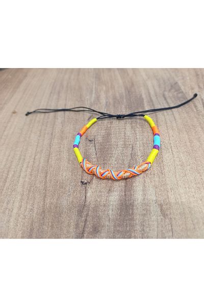 Lal Multicolored Knitted Anklet