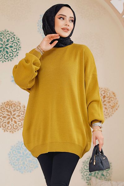 Neva Style سترة حجاب خضراء زيتية 17201yy