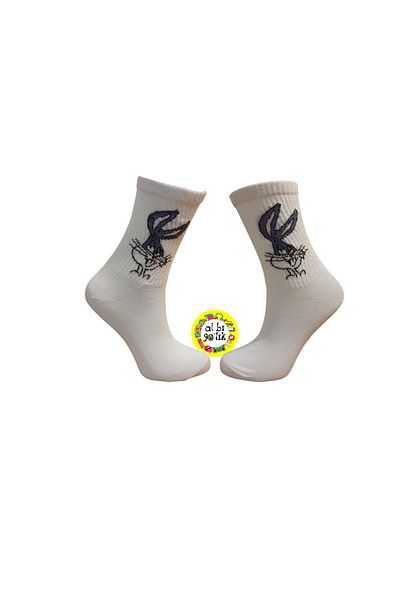 AL Bİ 90LIK BUGS BUNNY PATTERNED COLLEGE SOCKS