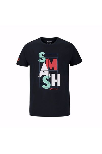 BABOLAT Exercise Message Men's Black T-Shirt Men's T-Shirt 4Ms25445