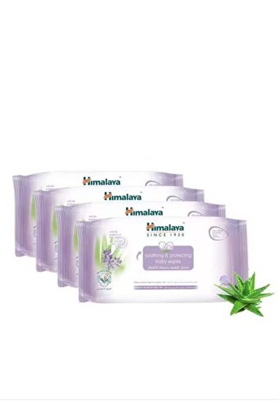 Himalaya عبوة من 4 مناديل مبللة مهدئة ومحمية للأطفال، 192 منديلًا