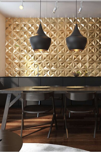 Duvarım 3 Boyutlu Boyanabilir PVC Duvar Paneli Nova (50-50 cm 4 adet-1 metrekare)