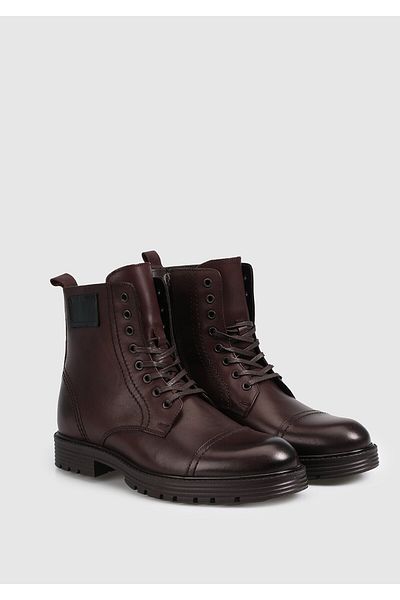 Provoq Men's Brown Leather Boots