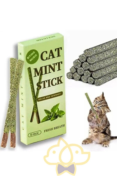 PAPYONPETSHOP 6 Adet Doğal Matatabi Çubuğu Catnip Cat Mint Stick Kedi Catnip Dalı Kedi Diş Kaşıyıcı Ve Temizleyici
