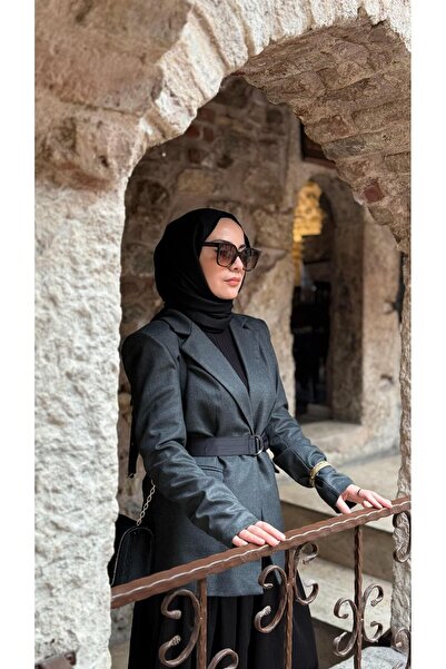 Unique Kemer Detaylı Blazer Ceket Siyah