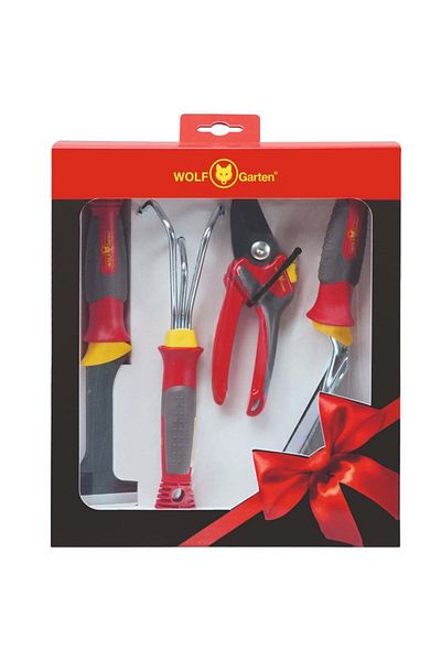 Wolf-Garten Wolf Garten P261 Mini Gardener Set - Pruning Shears, Shovel, Hand Hoe, Weed and Root Cutter