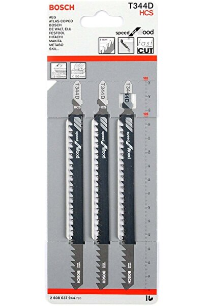 Bosch T 344 D Speed For Wood 3'Lü Dekupaj Testeresi Bıçağı