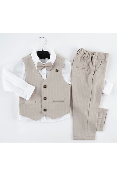 Mc Emirix Kids Wear Striped 3 Button Vest