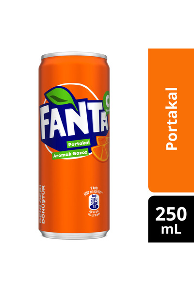ZAYKA Fanta Portakal Aromalı Gazoz Kutu 250 ML