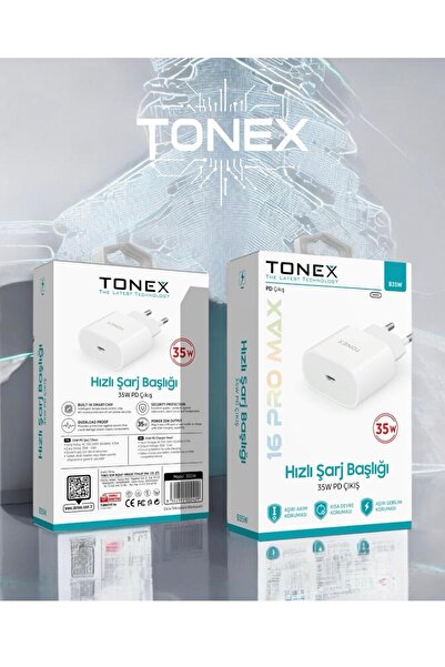 tonex Iphone 15/16 Plus/16 Pro Max Uyumlu 35w Hızlı Şarj Adaptörü Usb-c Type-...