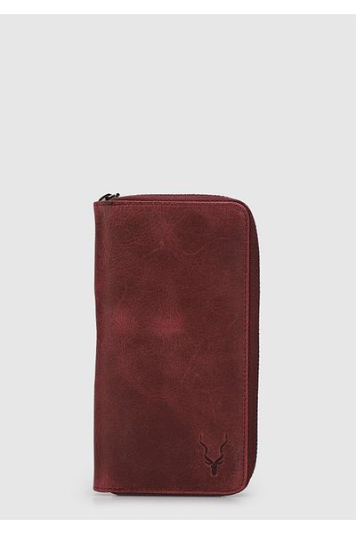 Carrera Carrera Burgundy Genuine Leather Wallet - Car006 Model