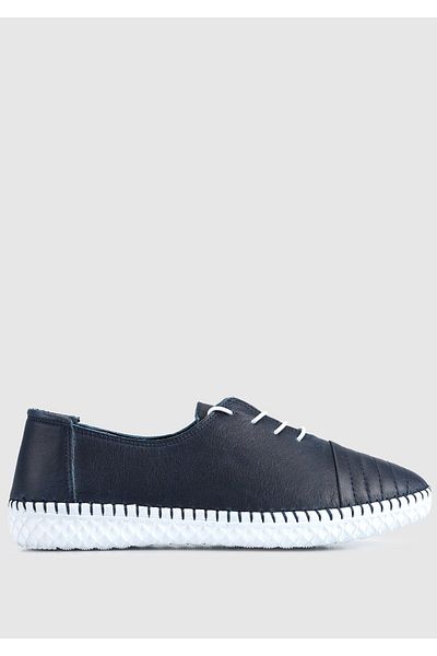 Eclipse Leather Women's Shoes - Navy Blue