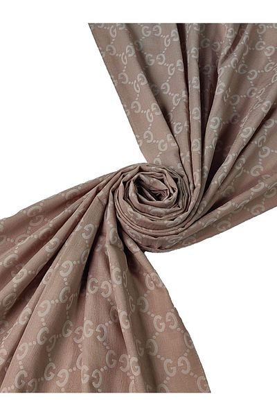 mim eşarp Işıl İpek - Cotton Jacquard g Pattern Shawl 75X190 cm