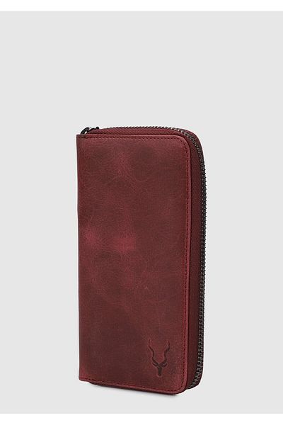 Carrera Carrera Burgundy Genuine Leather Wallet - Car006 Model