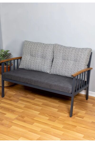 Kumru Çeyiz 100x45 cm Bank Minderi Nubuk Görünümlü Kumaş Fermuarlı ve Bağcıklı Ürün