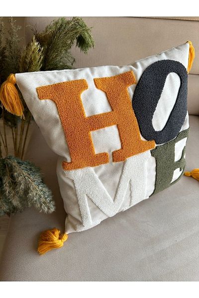 Reset Bmyhome Punch Embroidered Throw Pillow Cover