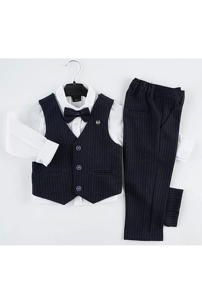 Mc Emirix Kids Wear Striped 3 Button Vest