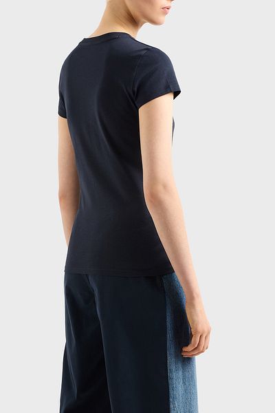 Armani Exchange Λογότυπο Armani Exchage 100% βαμβακερό μπλουζάκι με λεπτή εφαρμογή με λαιμόκοψη T SHIRT XW 000530   AF10359 UB10