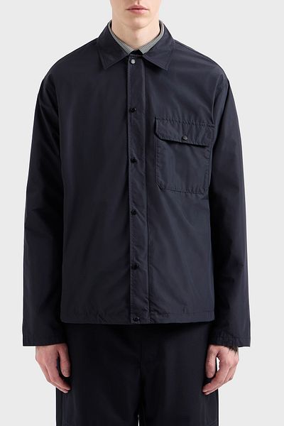 Armani Exchange Regular Fit Snap Button Pocket Shirt Jacket Men's Shirt Jacket Xm 000209   Af12012 Ub