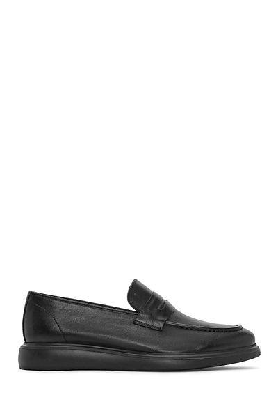 Derimod Men's Black Leather Casual Loafer 25Sfd 790118