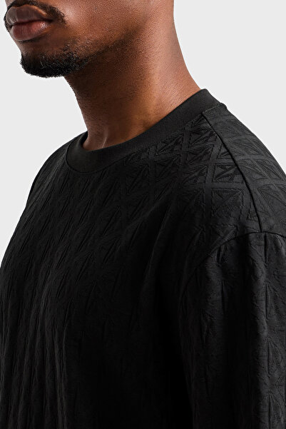 Armani Exchange Λογότυπο Armani Exchage με τυπωμένη κανονική εφαρμογή Βαμβακερό μπλουζάκι με λαιμόκοψη ανδρικό μπλουζάκι XM 000268   AF10337