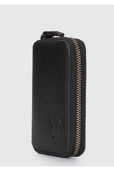 Carrera Car007 Model Black Genuine Leather Wallet