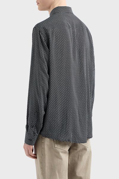 Armani Exchange Ανδρικό πουκάμισο με μακρυμάνικο μοτίβο με κανονική εφαρμογή XM000668 AF10253 FB007