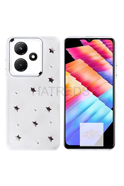 Hatreds İnfinix Hot 30i Kılıf Kamera Koruma Çıkıntılı Metalik Çıkartma Figürl...