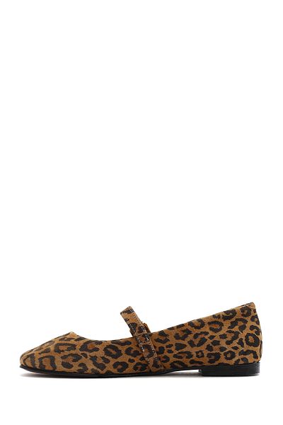 Derimod Balerini din piele cu dungi leopard pentru femei 25SFD 420110