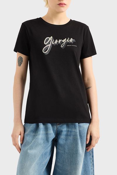 Armani Exchange Tricou cu imprimeu Armani Exchage 100% bumbac, cu decolteu rotund, XW000542 AF10359