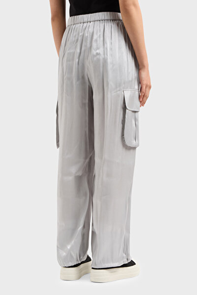 Armani Exchange Relaxed Fit Elastic Leg Glitter Satin Cargo Pants Pants Xw 000139   Af10839
