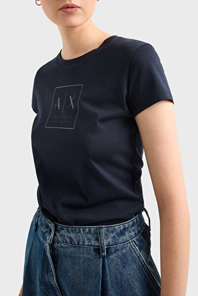 Armani Exchange Λογότυπο Armani Exchage 100% βαμβακερό μπλουζάκι με λεπτή εφαρμογή με λαιμόκοψη T SHIRT XW 000530 AF10359 UB10