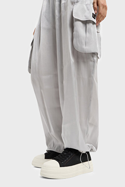 Armani Exchange Relaxed Fit Elastic Leg Glitter Satin Cargo Pants Pants Xw 000139   Af10839