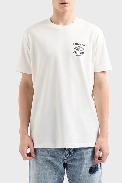 Armani Exchange Armani Exchage Logo Printed 100% Cotton Regular Fit Crew Neck t Shirt Men t Shirt Xm 000550   Af1