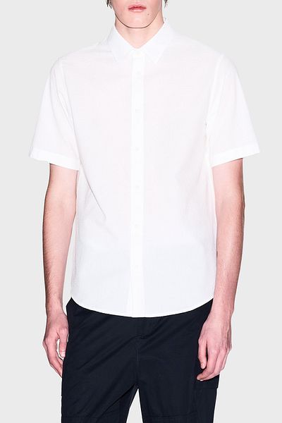 Armani Exchange 100% Cotton Regular Fit Short Sleeve Shirt Men's Shirt Xm 001237   Af13141 U0009