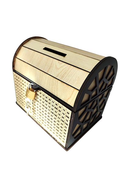 sly Ctr - Target Piggy Bank - Parabox Wooden Type Box Large Size of 10,000 Tl (Black-Maple)