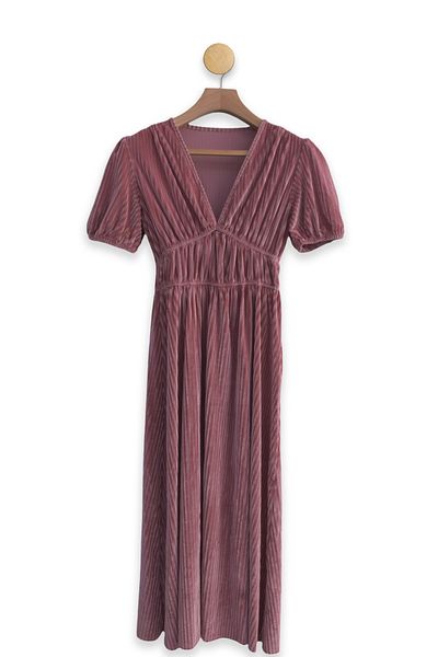 Lilo Co Rose Velvet Maxi Dress