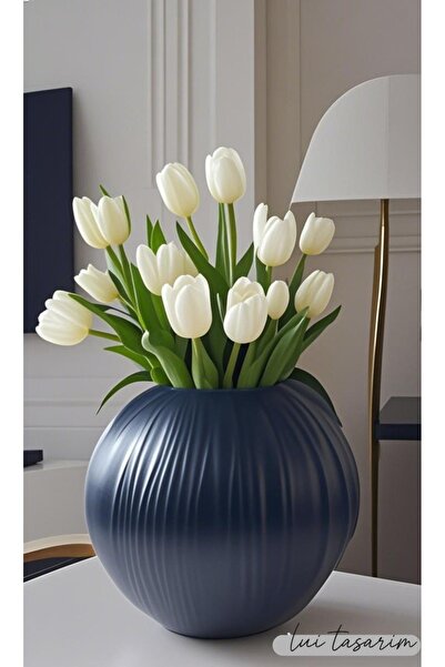Lui Tasarım Tendință avangardistă în stil nordic european, vază rotundă, elegantă, din ceramică de dimensiuni mari
