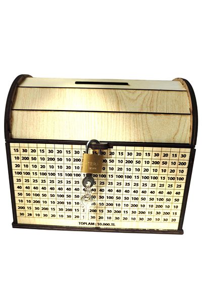 sly Ctr - Target Piggy Bank - Parabox Wooden Type Box Large Size of 10,000 Tl (Black-Maple)