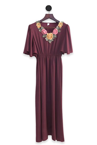 Lilo Co Floral Embroidered Maxi Dress