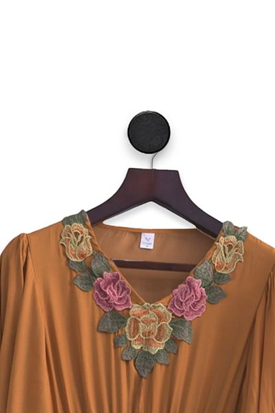 Lilo Co Floral Embroidered Maxi Dress
